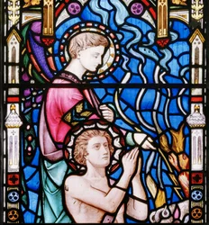 Detail aus Die drei Marien am Grab, 1865